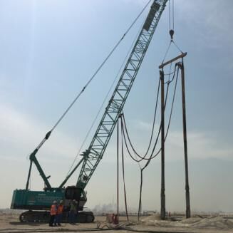 180 kW-200 kW Motorleistung Vibroflot-Ausrüstung mit 4,2 m Stapel Abstand für 95% Relative Kompaktheit in Vibro Verdichtung Piling